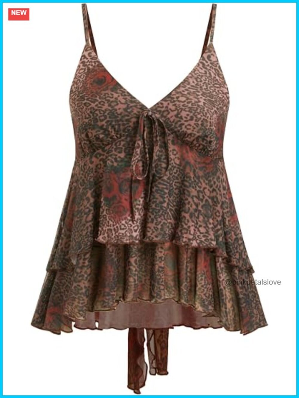 Mesh Lace Babydoll Tank Top with Ruffle Hem Asymmetrical Crop Top for Concert